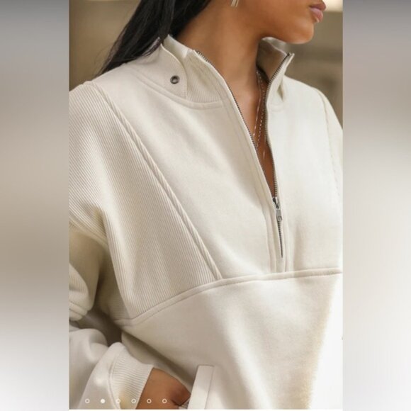 EUC Joah Brown Retro Half Zip Hoodie - Picture 2 of 10